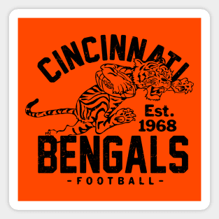 Vintage Cincinnati Bengals 3 by Buck Tee Originals Magnet